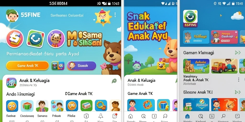 Gambar antarmuka menarik dari permainan edukatif 55FIVE