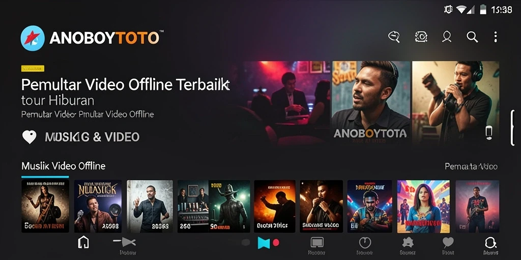 Tampilan antarmuka yang sederhana dari ANOBOYTOTO untuk pemutar video offline.