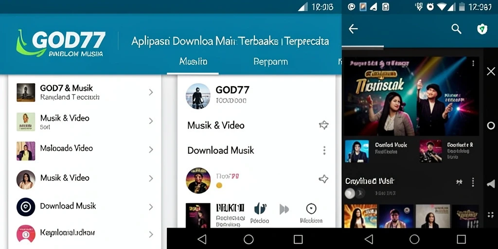 Tampilan antarmuka <strong>GOD77</strong> yang menarik dan fungsional untuk Download Musik.