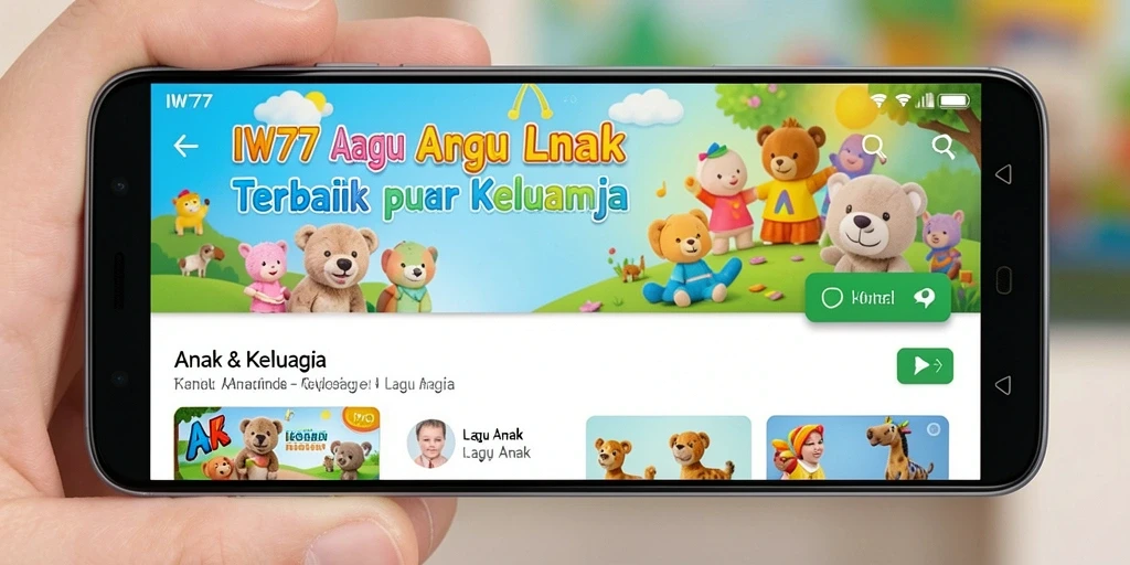 Tampilan antarmuka aplikasi IW777 yang ramah anak.