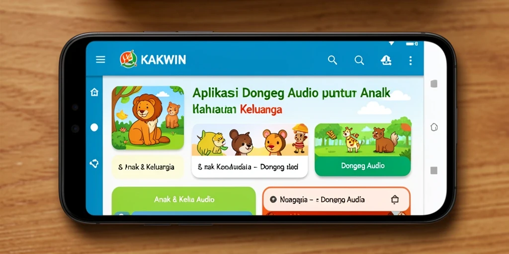 Tampilan antarmuka aplikasi KAKWIN yang menarik dan mudah digunakan.