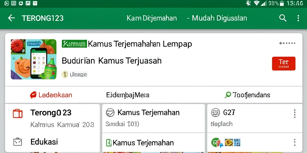 Tampilan antarmuka pengguna aplikasi TERONG123 yang sederhana dan menarik.